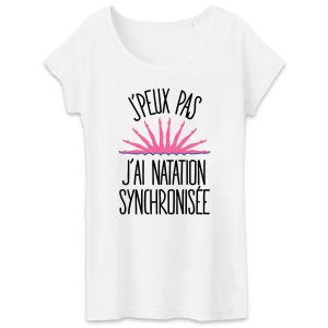 T-Shirt Femme J’peux pas j’ai natation synchronisee T-Shirt Femme J’peux pas j’ai natation synchronisee