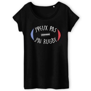 T-Shirt Femme J’peux pas j’ai rugby T-Shirt Femme J’peux pas j’ai rugby