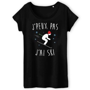 T-Shirt Femme J’peux pas j’ai ski T-Shirt Femme J’peux pas j’ai ski