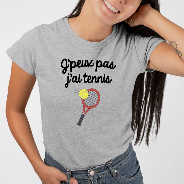 T-Shirt Femme J’peux pas j’ai tennis