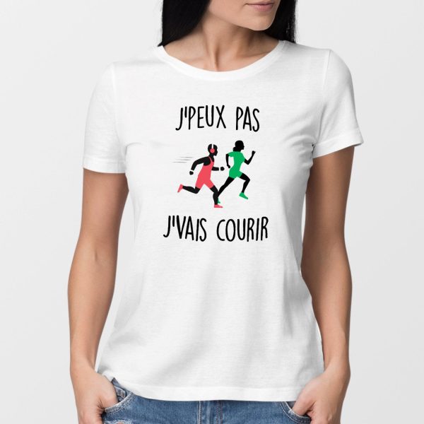 T-Shirt Femme J’peux pas j’vais courir