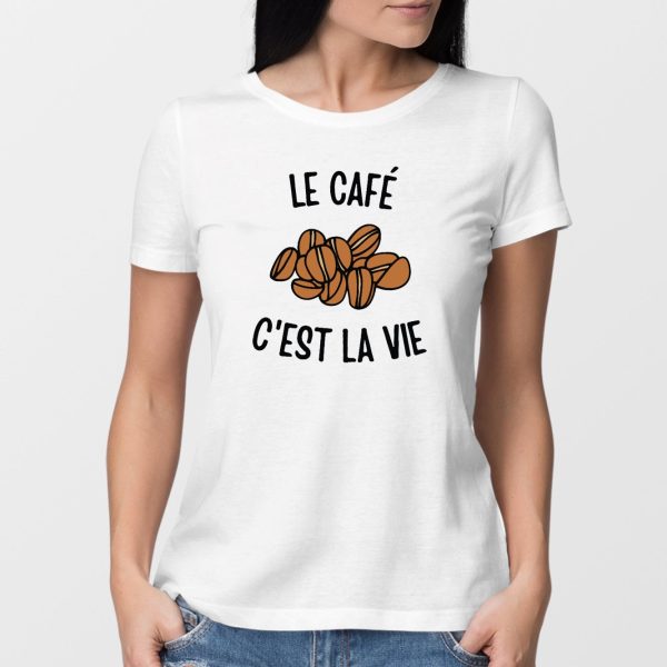 T-Shirt Femme Le cafe c’est la vie