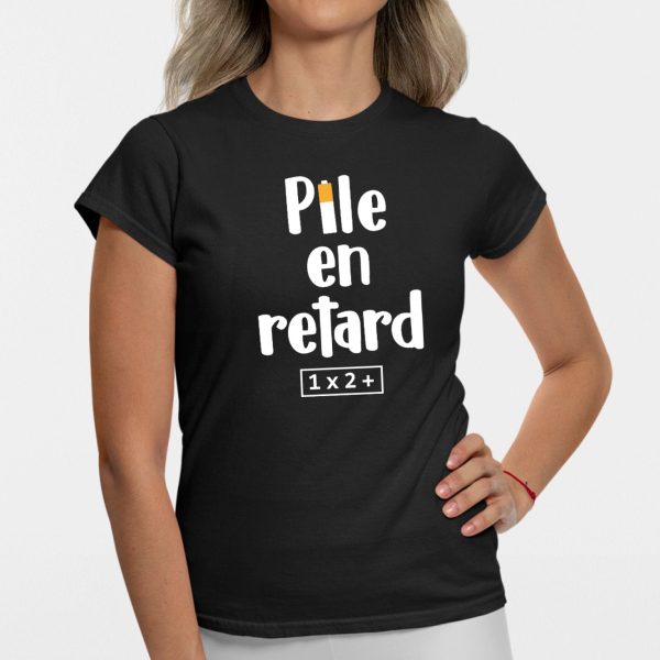 T-Shirt Femme Pile en retard