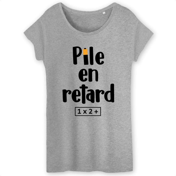 T-Shirt Femme Pile en retard