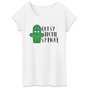 T-Shirt Femme Qui s'y frotte s'y pique 1 T Shirt Femme Qui sy frotte sy pique 4156 2