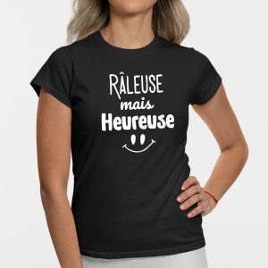 T-Shirt Femme R�leuse mais heureuse 2 T Shirt Femme Rleuse mais heureuse 7834 3