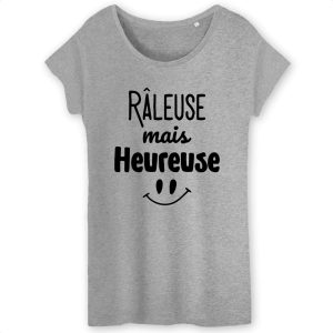 T-Shirt Femme R�leuse mais heureuse 5 T Shirt Femme Rleuse mais heureuse 7834 6