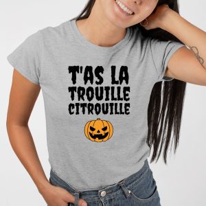 T Shirt Femme Tas la trouille citrouille 4810 5