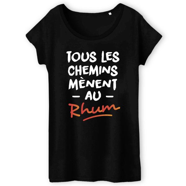 T-Shirt Femme Tous les chemins menent au Rhum