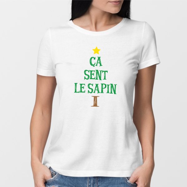 T-Shirt Femme Ca sent le sapin