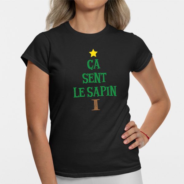 T-Shirt Femme Ca sent le sapin