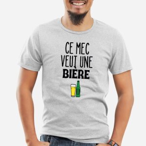 T-Shirt Homme Ce mec veut une biere 4 T Shirt Homme Ce mec veut une bire 1784 5