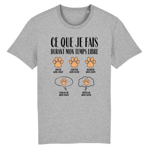 T Shirt Homme Ce que je fais durant mon temps libre Chien 1798 6