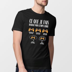 T-Shirt Homme Ce que je fais durant mon temps libre Jeux video 2 T Shirt Homme Ce que je fais durant mon temps libre Jeux vido 1891 3