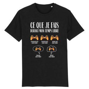 T-Shirt Homme Ce que je fais durant mon temps libre Jeux video 3 T Shirt Homme Ce que je fais durant mon temps libre Jeux vido 1891 4