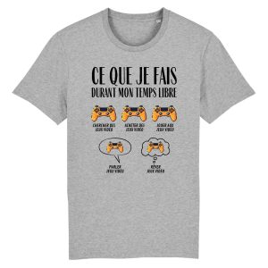 T-Shirt Homme Ce que je fais durant mon temps libre Jeux video 5 T Shirt Homme Ce que je fais durant mon temps libre Jeux vido 1891 6