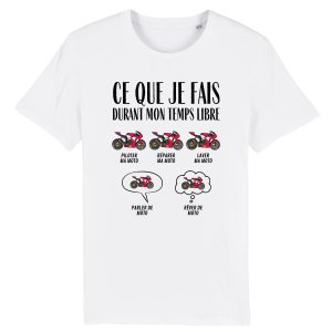 T-Shirt Homme Ce que je fais durant mon temps libre Moto 1 T Shirt Homme Ce que je fais durant mon temps libre Moto 9248 2