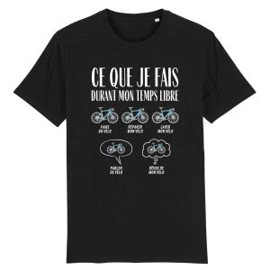 T Shirt Homme Ce que je fais durant mon temps libre Vlo 9712 4