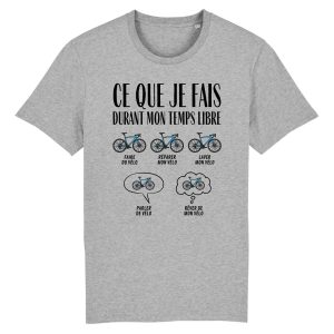 T Shirt Homme Ce que je fais durant mon temps libre Vlo 9712 6