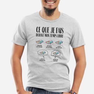 T Shirt Homme Ce que je fais durant mon temps libre Voiture 1834 5