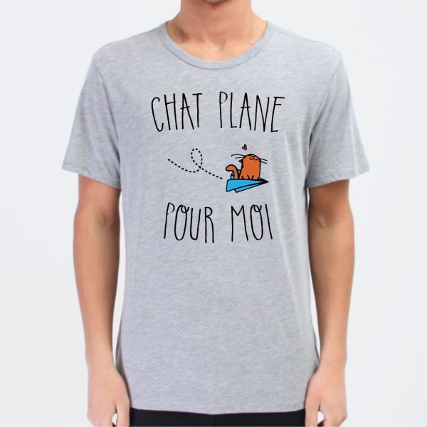 T-Shirt Homme Chat plane pour moi