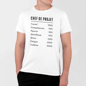 T-Shirt Homme Chef de projet T-Shirt Homme Chef de projet