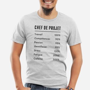 T Shirt Homme Chef de projet 5683 5