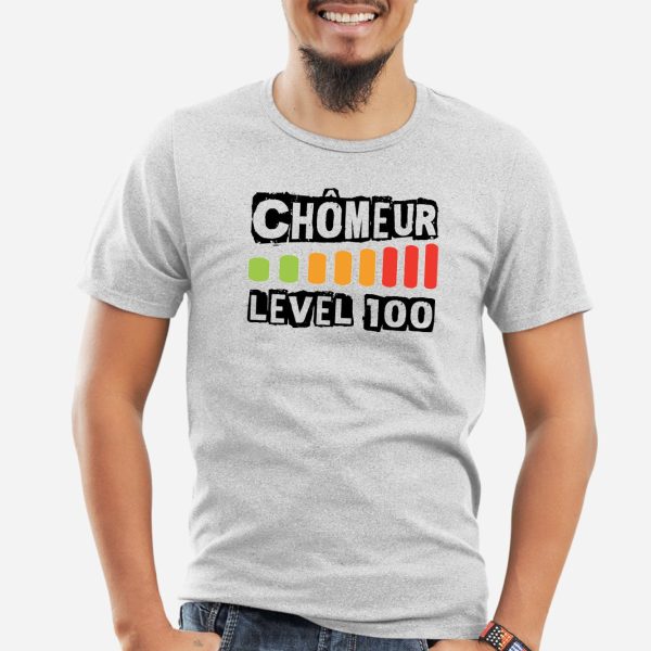 T-Shirt Homme Chomeur level 100