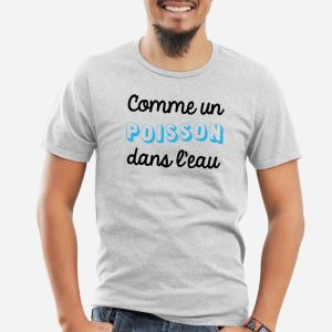 T Shirt Homme Comme un poisson dans leau 3711 5