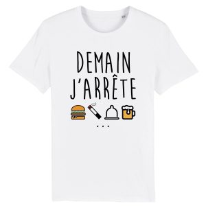 T-Shirt Homme Demain j’arrete T-Shirt Homme Demain j’arrete
