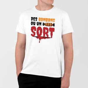 T-Shirt Homme Des bonbons ou un sort T-Shirt Homme Des bonbons ou un sort