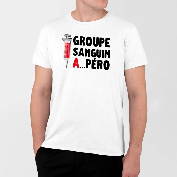 T-Shirt Homme Groupe sanguin Apero