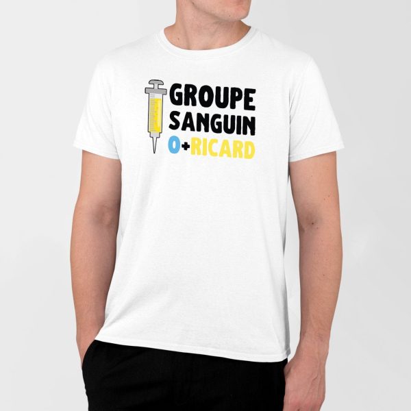 T-Shirt Homme Groupe sanguin O + Ricard