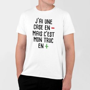 T-Shirt Homme J’ai une case en moins T-Shirt Homme J’ai une case en moins