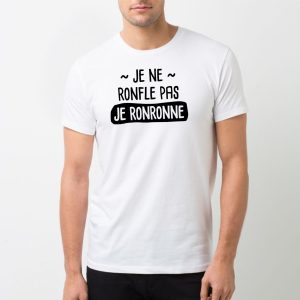 T-Shirt Homme Je ne ronfle pas je ronronne T-Shirt Homme Je ne ronfle pas je ronronne