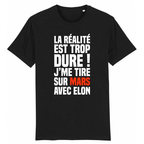 T-Shirt Homme J’me tire sur Mars avec Elon