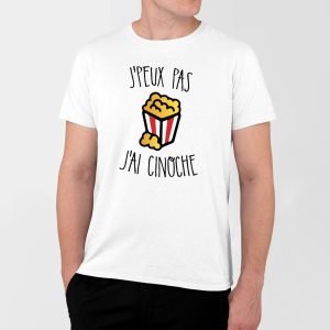 T-Shirt Homme J’peux pas j’ai cinoche T-Shirt Homme J’peux pas j’ai cinoche