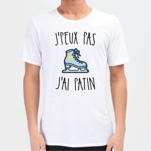 T-Shirt Homme J’peux pas j’ai patin