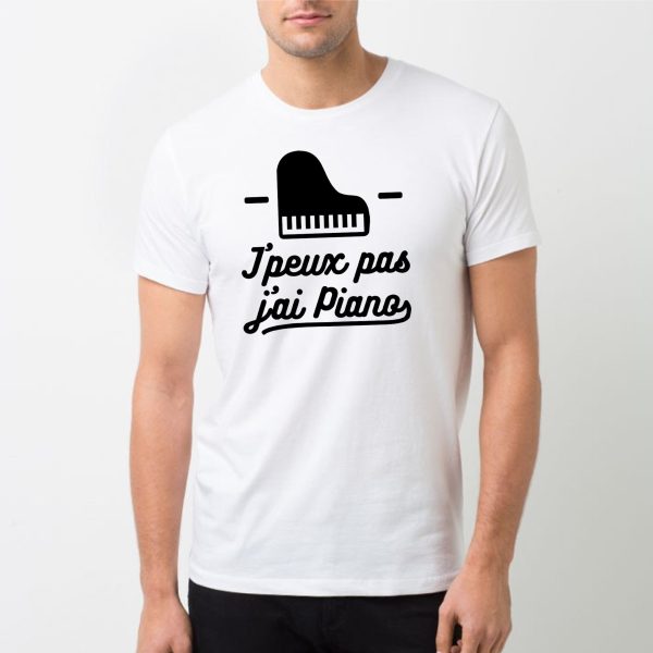T-Shirt Homme J’peux pas j’ai piano