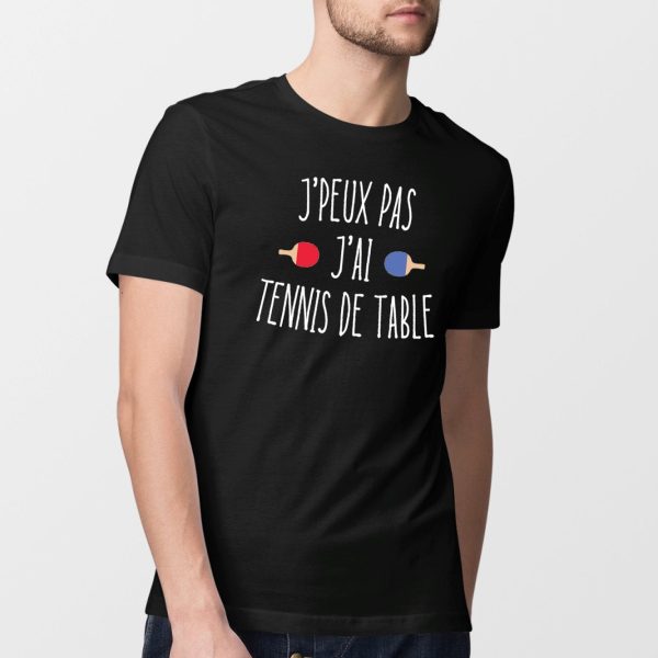 T-Shirt Homme J’peux pas j’ai tennis de table