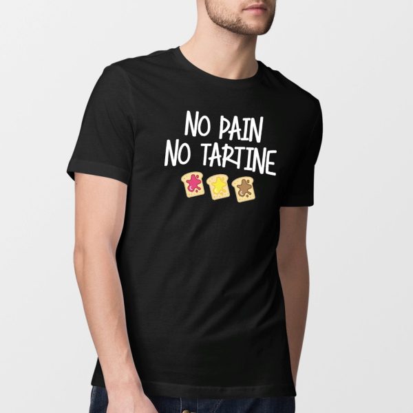 T-Shirt Homme No pain no tartine