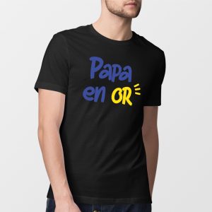 T-Shirt Homme Papa en or
