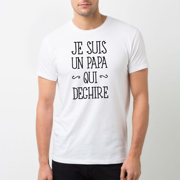T-Shirt Homme Papa qui dechire
