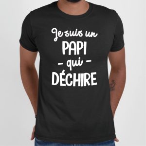 T-Shirt Homme Papi qui dechire