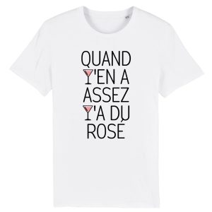 T-Shirt Homme Quand y’en a assez y’a du rose