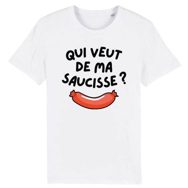 T-Shirt Homme Qui veut de ma saucisse