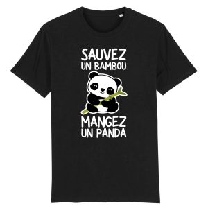 T-Shirt Homme Sauvez un bambou, mangez un panda
