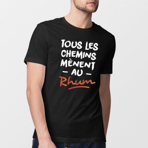 T-Shirt Homme Tous les chemins menent au Rhum T-Shirt Homme Tous les chemins menent au Rhum