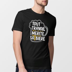 T-Shirt Homme Tout travail merite sa biere T-Shirt Homme Tout travail merite sa biere
