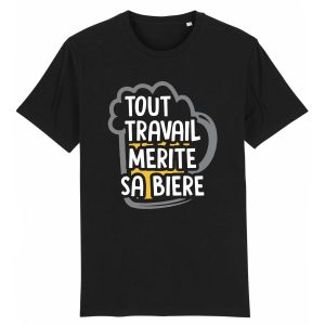 T-Shirt Homme Tout travail merite sa biere